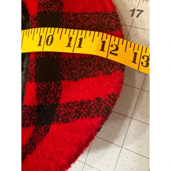 Burberry Red Black Plaid Wool Blend Bucket Hat Women's Size Small Medium - Picture 4 of 11